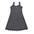 thumbnail image 2 of Krdevn Women Ribbed Lace Cami Nightgown Button Front Slim Fit Mini Sleep Dress Solid Breathable Loungewear,Grey, 2 of 5
