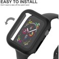 thumbnail image 4 of 3 Pack Apple Watch case with Screen Protector for Apple Watch 44mm Series 6/5/4/SE, Full Hard Cover Ultra-Thin Bumper HD Clear Protective Film Scratch Resistant, 4 of 5