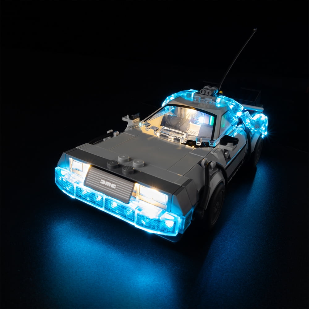 QC Ltbrick Led Light Kit Lighting Set Compatible With The Lego Speed Champions Time Machine from Back to the Future 77256 Building Toy for Kids Building Blocks Without Lego Set