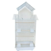 Ymlgroup 6844 3 by 8" Bar Spacing Pagoda Top Small Bird Cage - 18"x14" in White