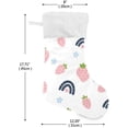thumbnail image 2 of Coolnut Strawberry Christmas Stocking Personalized Large Candy Stocking, Xmas Stockings Decoration Hanging Gift for Family Holiday Party Ornaments Decor Fireplace, 2 of 7