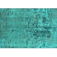 thumbnail image 1 of Ahgly Company Machine Washable Indoor Rectangle Oriental Turquoise Blue Industrial Area Rugs, 2' x 4', 1 of 4