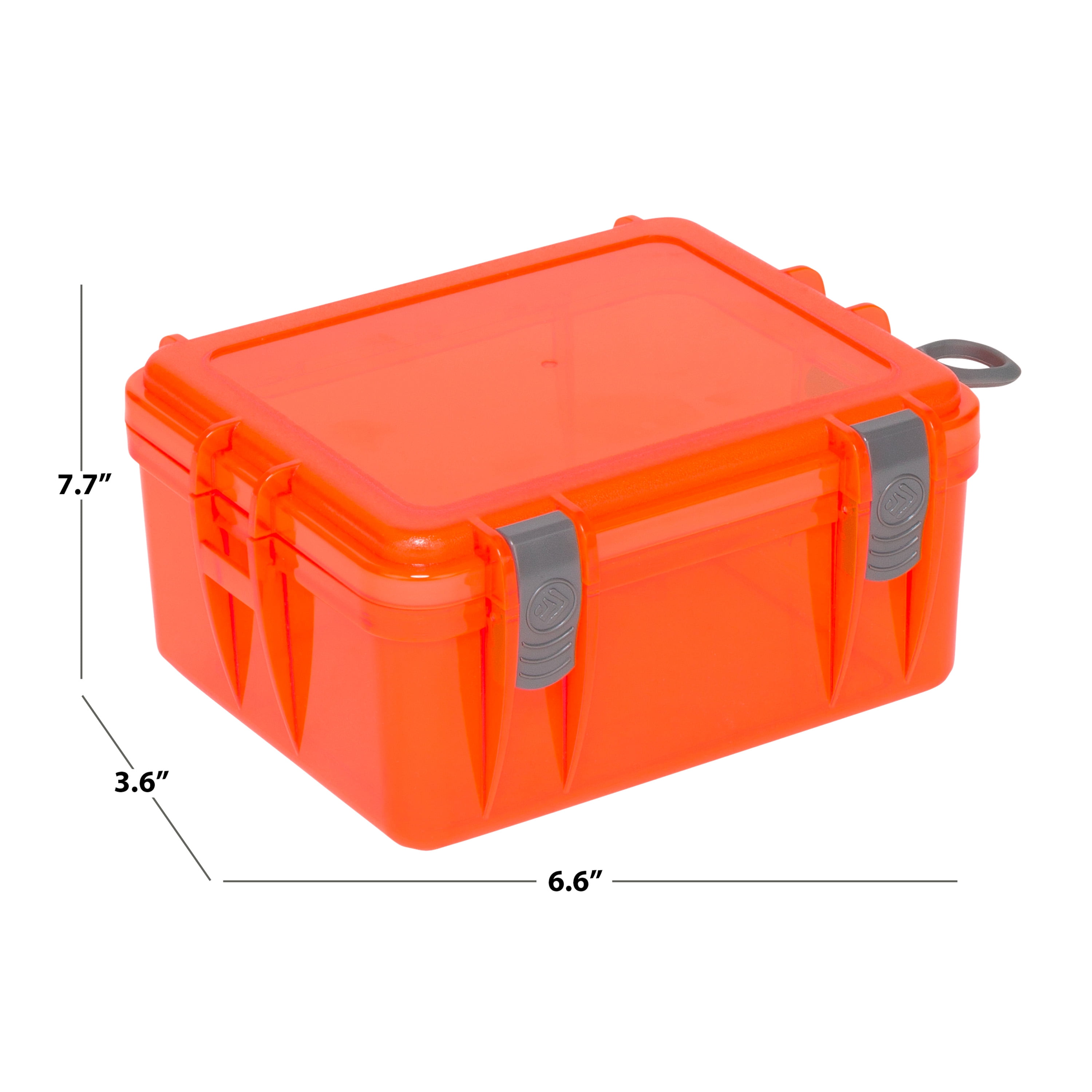 Outdoor Products Large Watertight Case Dry Box, Orange, 8 x 6.75 x 3.5  Polycarbonate 