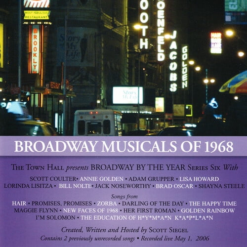 Broadway Musicals of 1968 / O.B.C. - Broadway Musicals Of 1968 (With Brad Oscar/Annie Golden) - Music & Performance - CD