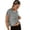Grey, variant on Women Short Sleeve Workout Shirts Open Back Tops Casual Yoga Y2k Athletic Gym Slouchy Crop Running Tees Grey S