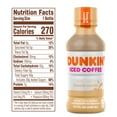thumbnail image 6 of Dunkin' French Vanilla Iced Coffee, 13.7 fl oz Bottle, 6 of 12