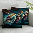 thumbnail image 3 of COMIO Big Sea Turtle Pillow Cases Wildlife Turtle in Blue Ocean Diving Nature Watercolor Painting Throw Pillowcases Cushion Cover Home Decor Pillow for Sofa Bed, 3 of 5