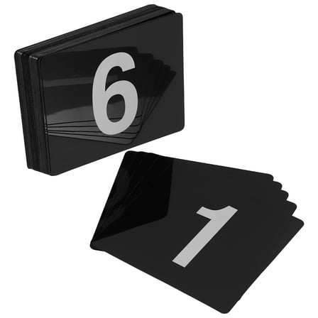WHAMVOX Black PVC Table Number Cards for Party Use with Sleek Design and Quality 150