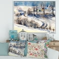 thumbnail image 2 of Designart 'Country Road In Winter Times Landscape I' Traditional Framed Canvas Wall Art Print, 2 of 5