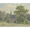 thumbnail image 3 of Carl Theodor Reiffenstein 24x20 Black Modern Framed Museum Art Print Titled - Chapel Near Ockstadt (1855), 3 of 5