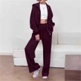 thumbnail image 2 of NMMUED Sweat Set Sweatsuits Women 2 Piece Outfit Hoodie Set Two Piece Sets for Women Fall Track Suits for Women Set, Wine XL, 2 of 9