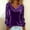 2-Purple, variant on Streetwear Pullover Sweater Purple Women Suede Surface Shirts Polyester,Spandex Women's Sequin Tops Long Sleeve Glitter Sparkly Blouse Velvet Tops for Evening