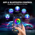 thumbnail image 3 of 4PCS 72‑LED RGB Bluetooth App Controlled Car Interior Strip Lights Music Sync Multicolor LED Under Dash Lighting Kit with Remote, Sound Reactive Ambient Lighting For Cars & Trucks, 3 of 11