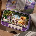 thumbnail image 4 of Qiilu DIY Miniature DollHouse Kit With LED Handmade House Kits Gift Kid Game Toy, 4 of 8
