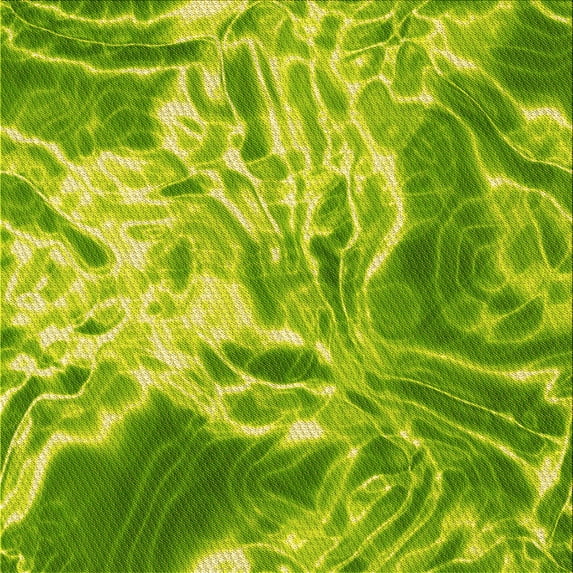 Ahgly Company Machine Washable Indoor Square Transitional Dark Lime Green Area Rugs, 7' Square