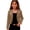 Khaki, variant on Sequin Jacket for Girls Sparkly Cropped Open Front Long Sleeve Shrug Kids Fall Fashion Party Glitter Blazer Cardigan