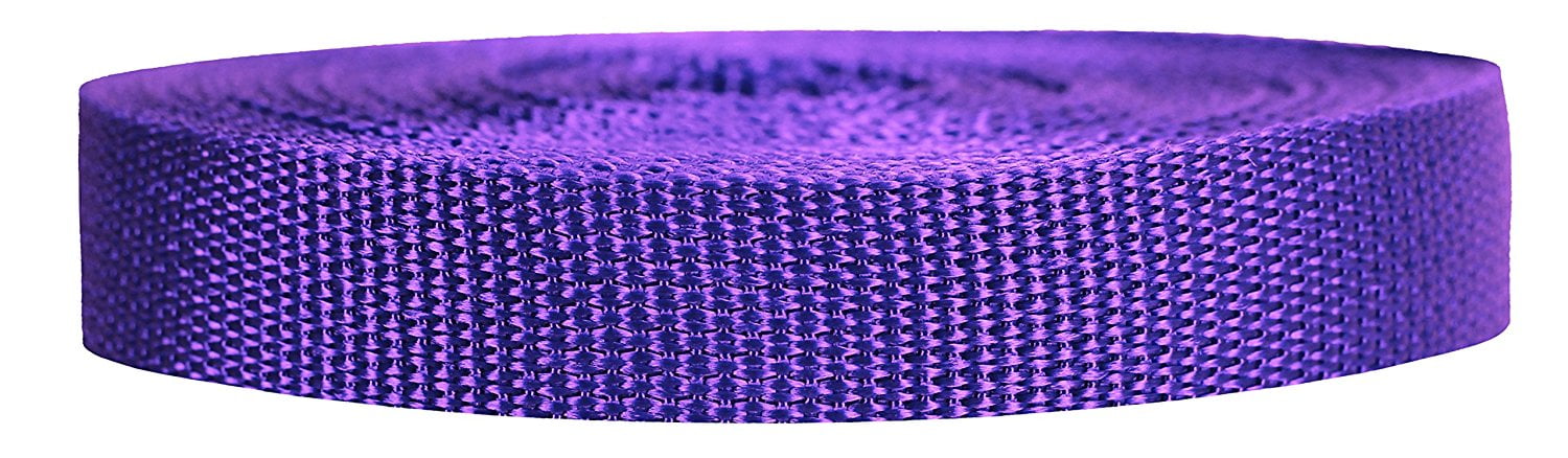 Poly Strapping for Outdoor DIY Gear Repair 1 Inch x 10 Yards Strapworks Lightweight Polypropylene Webbing Purple Crafts Pet Collar