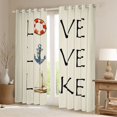 thumbnail image 2 of Feelyou Lake House Black Out Curtains, Nautical Anchor Curtains Pack of 2 (42x63 Each), 2 of 6