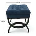thumbnail image 3 of Noble House Enzo Fabric Ottoman Bench, Dark Blue, 3 of 5