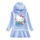 thumbnail image 4 of Hello Kitty lindo dibujo animado impreso bebé vestido con volantes traje de niños Sudadera con capucha de algodón puro vestido de suéter falda Casual para niñas y niños, 4 of 5