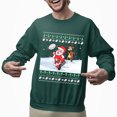 thumbnail image 2 of Christmas Sweatshirt, Funny Santa Reindeer Rugby Christmas Sweatshirt, Ugly Holiday Sweater, Xmas Sweatshirt for Men and Women, 2 of 5