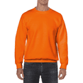 thumbnail image 4 of Gildan High Visibility Safety Sweatshirt for Men Fleece Cozy Heavy Blend 8oz, 50/50 Cotton/Poly Hi Vis Safety Orange Work  Pullover Sweatshirt M, 4 of 6
