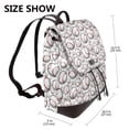 thumbnail image 2 of Disketp Cute Baseball Mochila de Cuero para Mujer, Bolso de Espalda Antirrobo con Estilo para Viaje, Trabajo y Uso Diario, 2 of 4