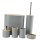 thumbnail image 3 of Juego de 6 accesorios de baño, cepillo de inodoro, baño sencillo, ligero, para basura Gris, 3 of 9