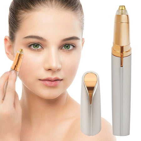Electric Eyebrow Hair Remover Mini Eyebrow Trimmer Painless Safe Facial Hair Removal for Women (Battery Not Included)