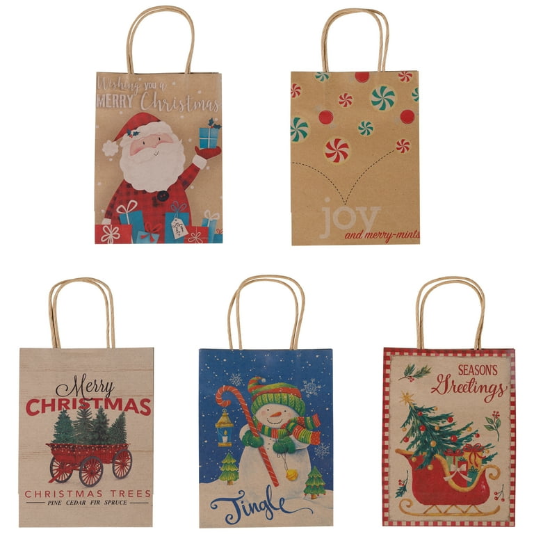 Lindy Bowman Pack of 15 Assorted Medium Christmas Gift Bags