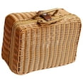 thumbnail image 2 of MOVTOP Valise Rétro Tissée à la Main avec Poignée et Loquet Durables Marron 10x6x5 Pouces, 2 of 8