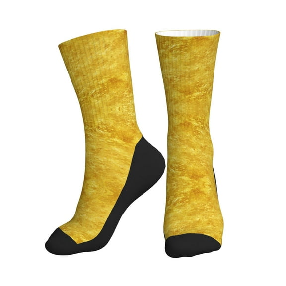Men Women Gold Texture Glitter Novelty Sports Design Casual Dress Socks
