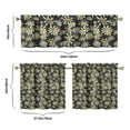 thumbnail image 6 of Boho Vintage Curtains 24 Inch Short - 3 Panel Farmhouse Wildflower Set with Rustic Floral Design, Rod Pocket Kitchen, 6 of 6