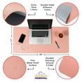 thumbnail image 3 of Desk Mat Pink & Blue 17x36 | Computer, Laptop, Keyboard & Mouse Pad Organizer | Leather Cover Office Table Protector | Double Side Gaming Surface With Colors | Typing & Writing Accessories, 3 of 6