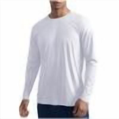 Chbgutlmr Running Tops for Men Long Sleeve Basic Tee Crewneck Solid Color Breathable Workout Tops Fall