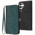 thumbnail image 1 of Phone Case For Samsung Galaxy S24 S23 S22 + Plus Ultra Wallet Magnetic With Wrist Strap Kickstand Retro Tpu Pu Leather, 1 of 5