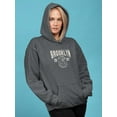 thumbnail image 2 of Brooklyn 1987 College Style Hoodie Women -Image by Shutterstock, Female 5X-Large, 2 of 4