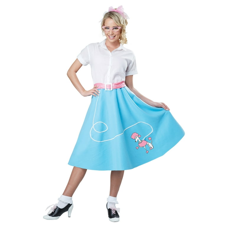  Blue 50's Poodle Skirt Costume