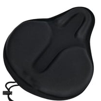 Comfortable Exercise Bike Seat Cover - C6 Large Wide Foam & Gel Padded Bicycle Saddle Cushion for Women Men, Fits for Peloton, Stationary, Cruiser Bikes, Indoor Outdoor Cycling, Soft