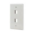 thumbnail image 2 of 5 Pack Lot 2 port Hole Keystone Jack Wall Plate Smooth Surface White, 2 of 3