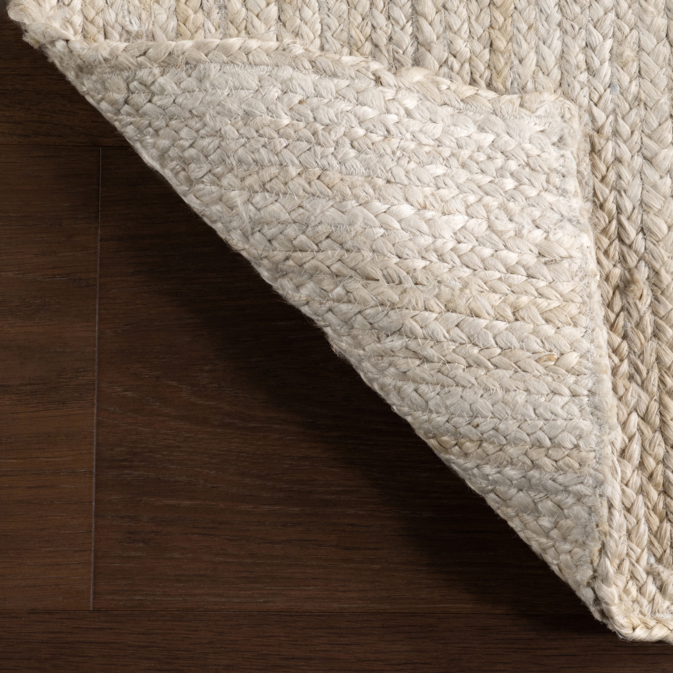 nuLOOM Rigo Hand Woven Farmhouse Jute Area Rug, Oval 5' x 8', Off-white
