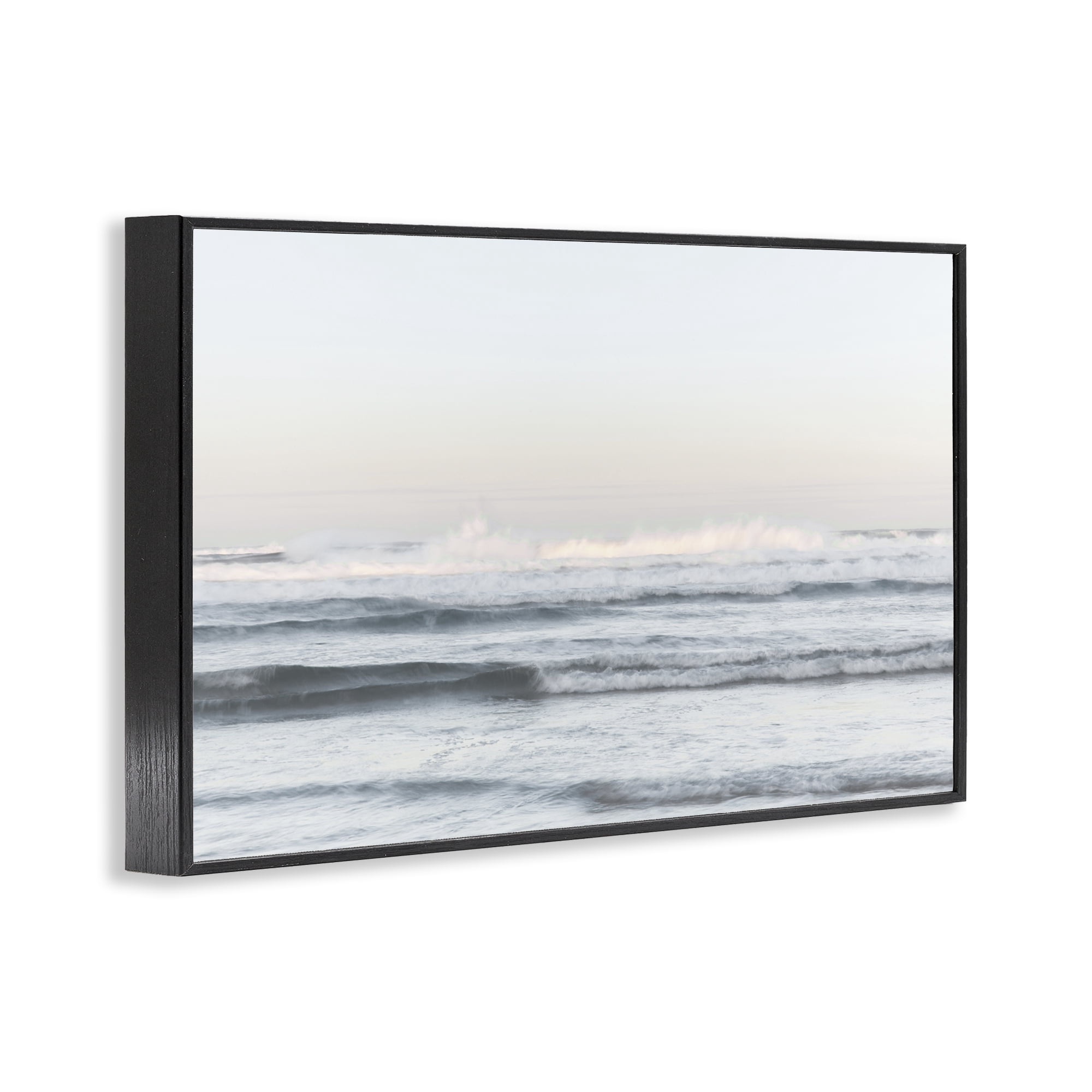 Stupell Industries Serene Ocean Waves Calmness Black Framed Giclee Art, design by Melissa McClain