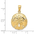 thumbnail image 6 of Diamond2Deal 14K Yellow Gold Sand Dollar Pendant for Women (L- 1.03 inch, W- 0.71 inch), 6 of 6