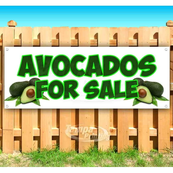 Avocados For Sale 13 oz Vinyl Banner With Metal Grommets