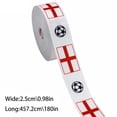 thumbnail image 3 of Cififendec Soccer Themed Grosgrain Ribbon, 180", Country Flag Print Ribbon for Soccer Fans Gift Wrapping, Party Decor and DIY Crafts(White), 3 of 5