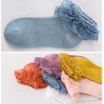 thumbnail image 4 of Infant Baby Girls Ruffle Socks Toddler Dress socks,Pack of 3/5/6 Baby Frilly Lace Ankle Socks, 4 of 7
