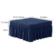 thumbnail image 4 of JYYYBF Ottoman Cover Stretch 3D Bubble Lattice Stool Slipcover with Ruffle Skirt Soft Full Length Footstool Covers, 4 of 4