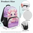 thumbnail image 7 of Uorisanigo 17 Inch School Backpack , Large Capacity Purple Pastel Axolotl Casual Bag for Kids Ages 5-12, Breathable and Comfortable for Elementary Use Travel Hiking, 7 of 7