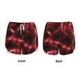 Adobk Red Line Print Women's Workout Shorts for Athletic Gym Running