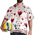 thumbnail image 4 of Valentine's Day Love Men's Short Sleeve Hawaiian Print Button Down Beach Shirt, 4 of 6